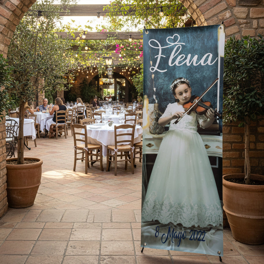 Banner Creativo para Eventos COMUNIÓN NIÑAS