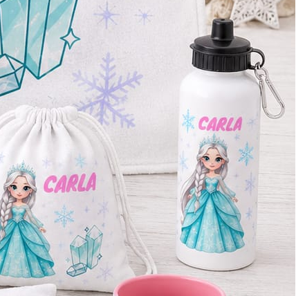 Bidón de agua personalizado con Pitorro- Princesa de Hielo