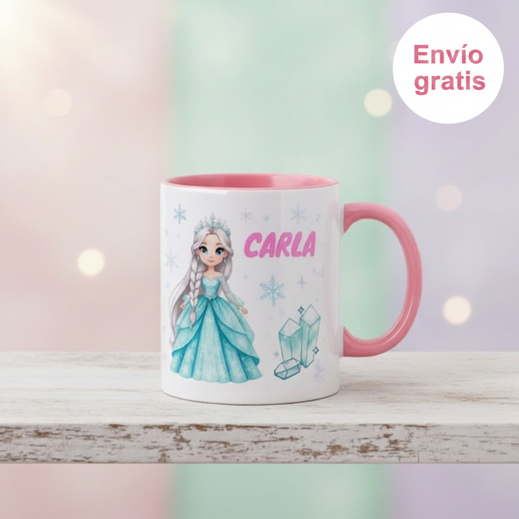 Taza de plástico personalizada para Niños - Princesa de Hielo