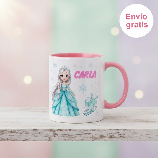 Taza de plástico personalizada para Niños - Princesa de Hielo