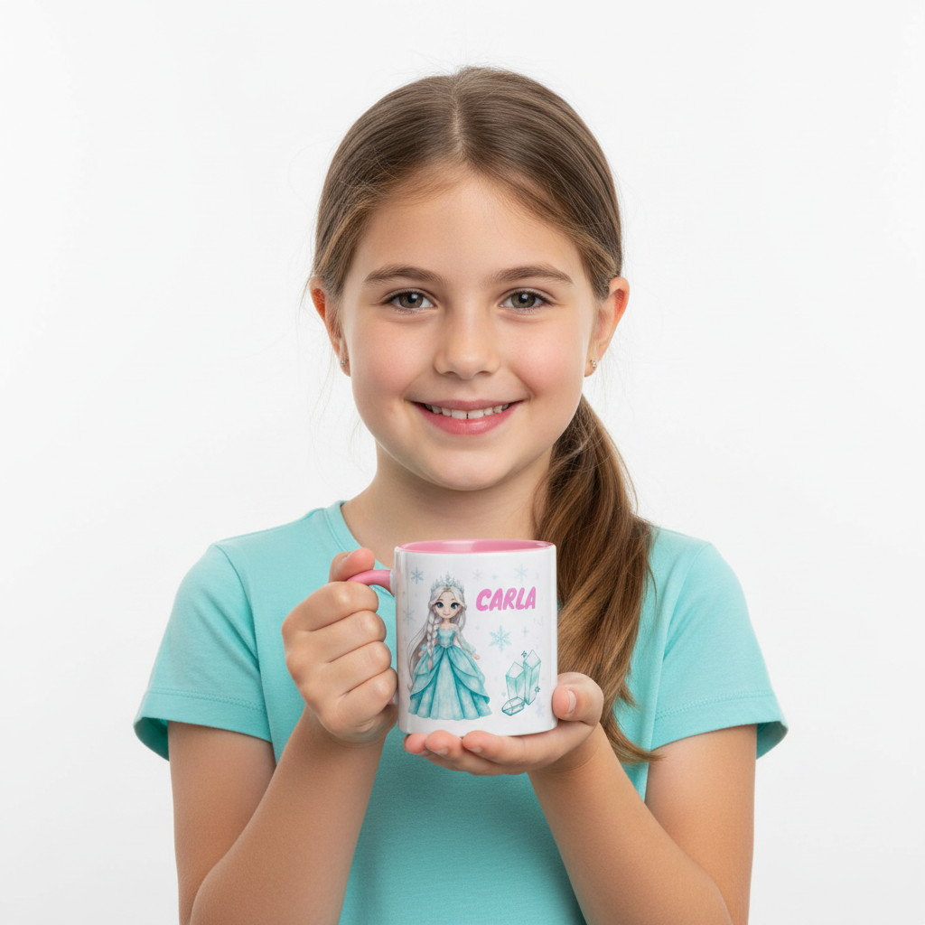 Taza de plástico personalizada para Niños - Princesa de Hielo