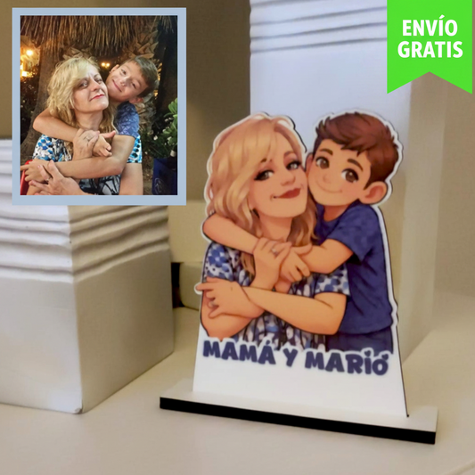 Lámina de Madera Personalizada con Silueta de Tu Fotografía