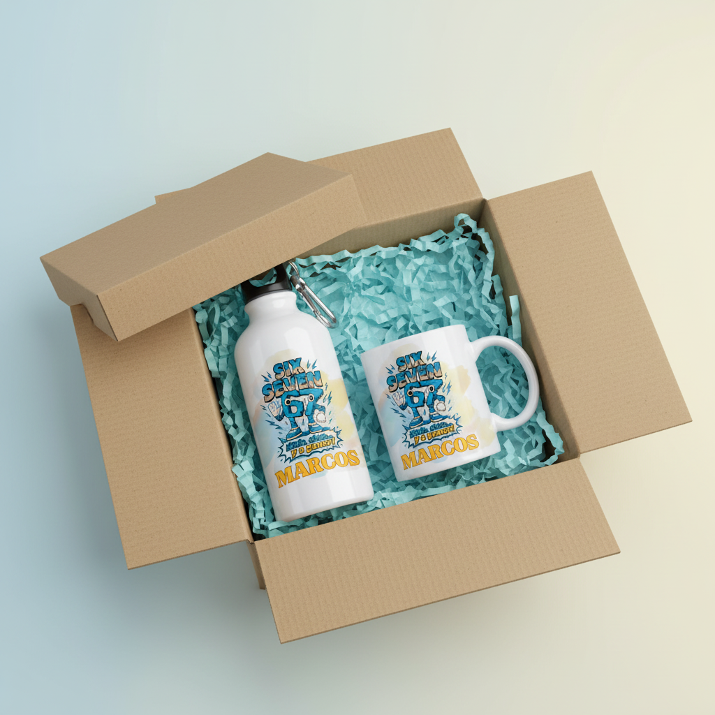 Pack Regalo Personalizado Six Seven (67) | Mochila ,Taza y Botella