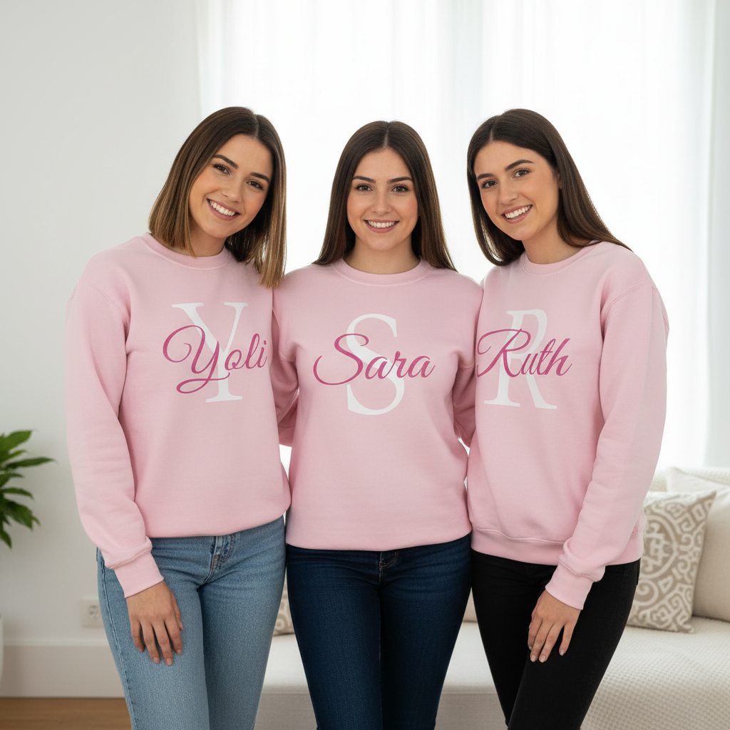 Sudadera personalizada con inicial y nombre – Unisex y niños