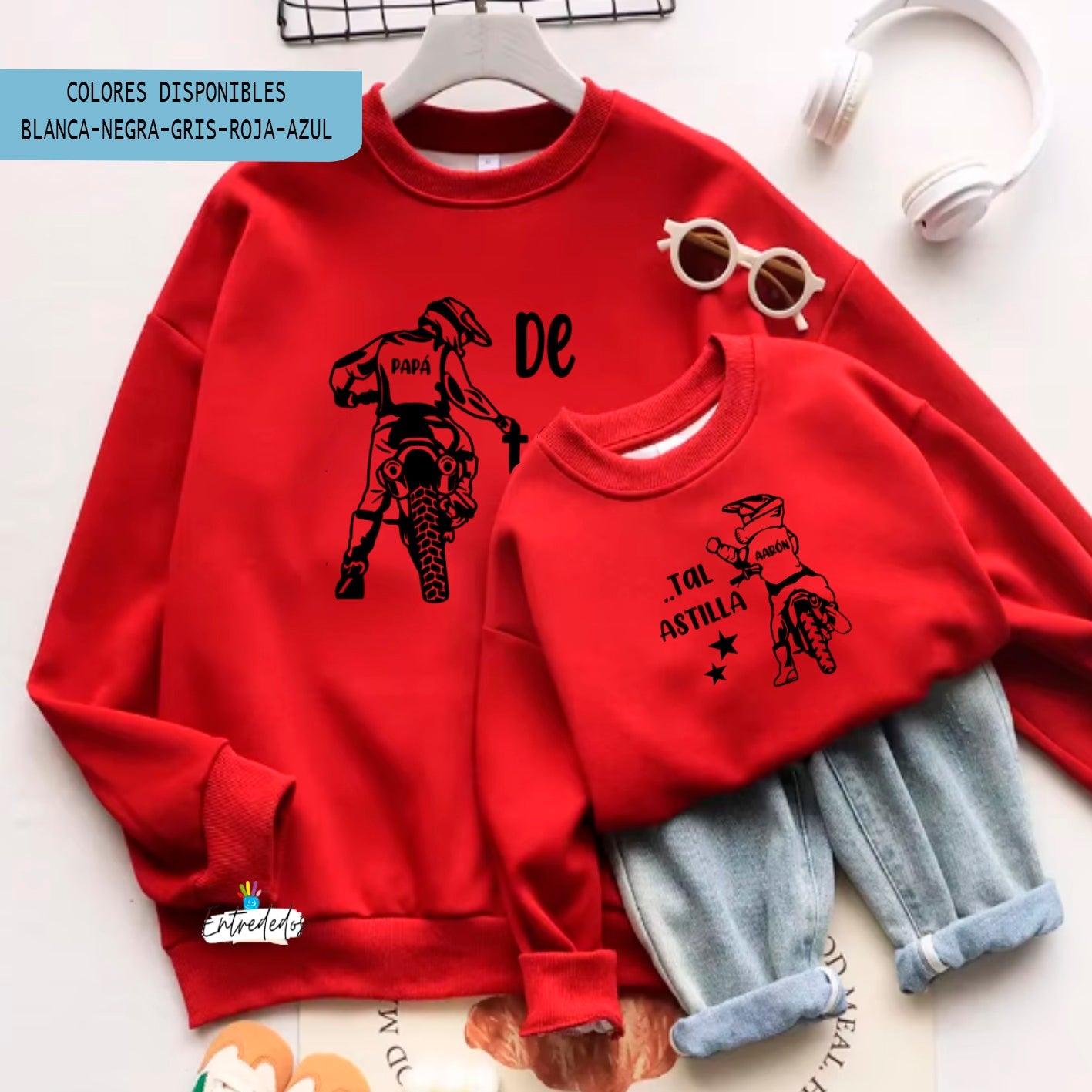 Sudadera personalizada para papá – Amante de las motos
