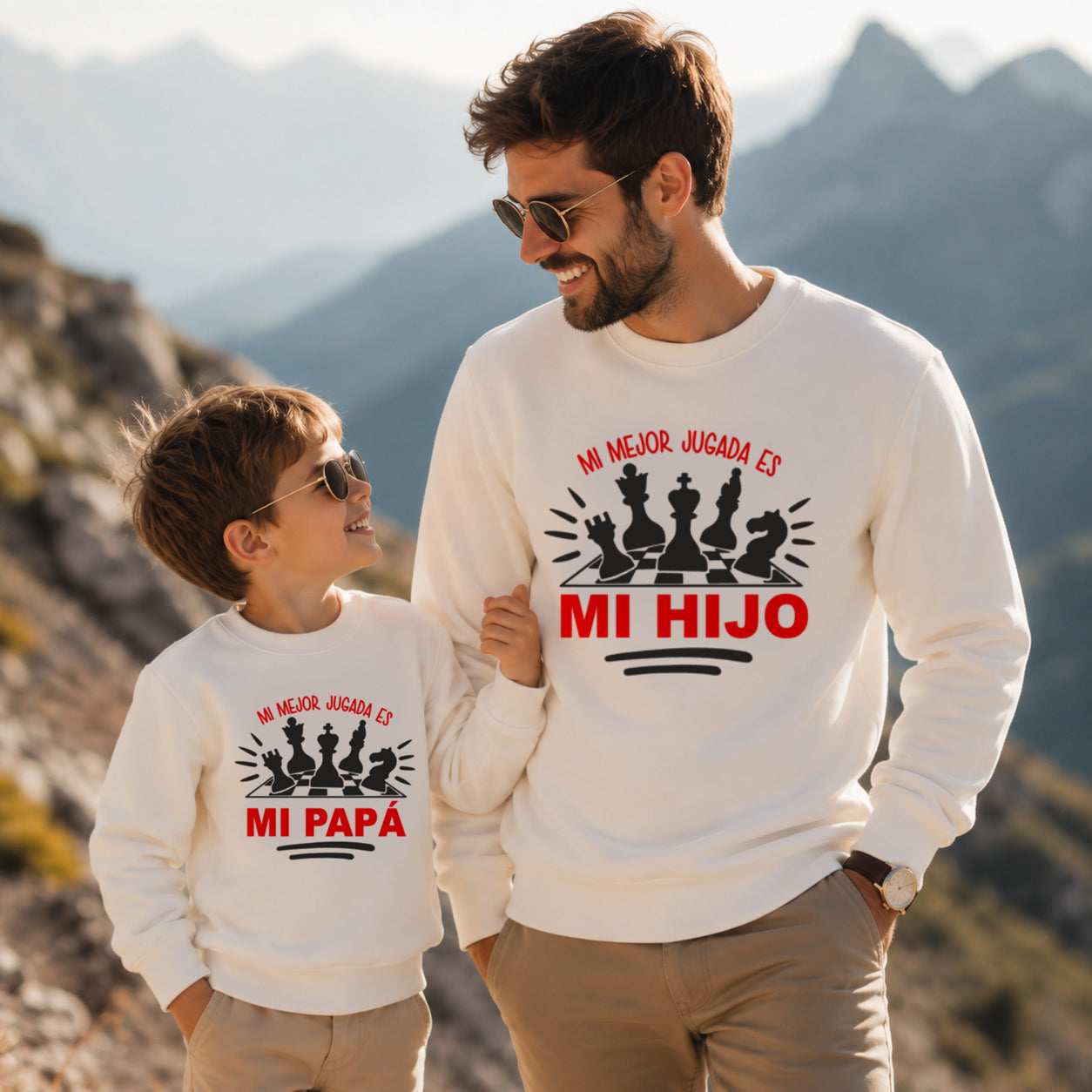 Sudadera Personalizada Padre e Hijo Ajedrez