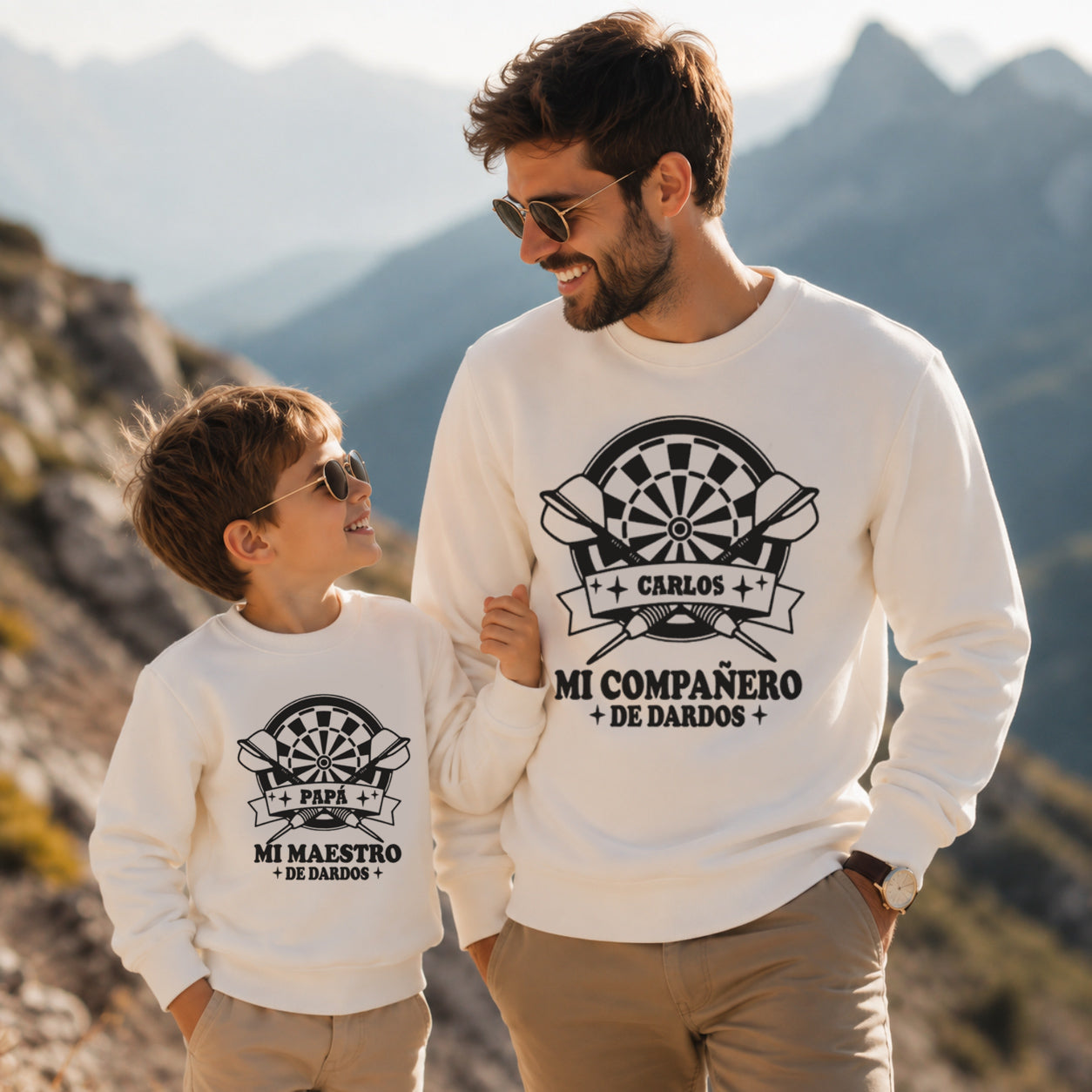 Sudadera Personalizada Padre e Hijo de jugador de Dardos