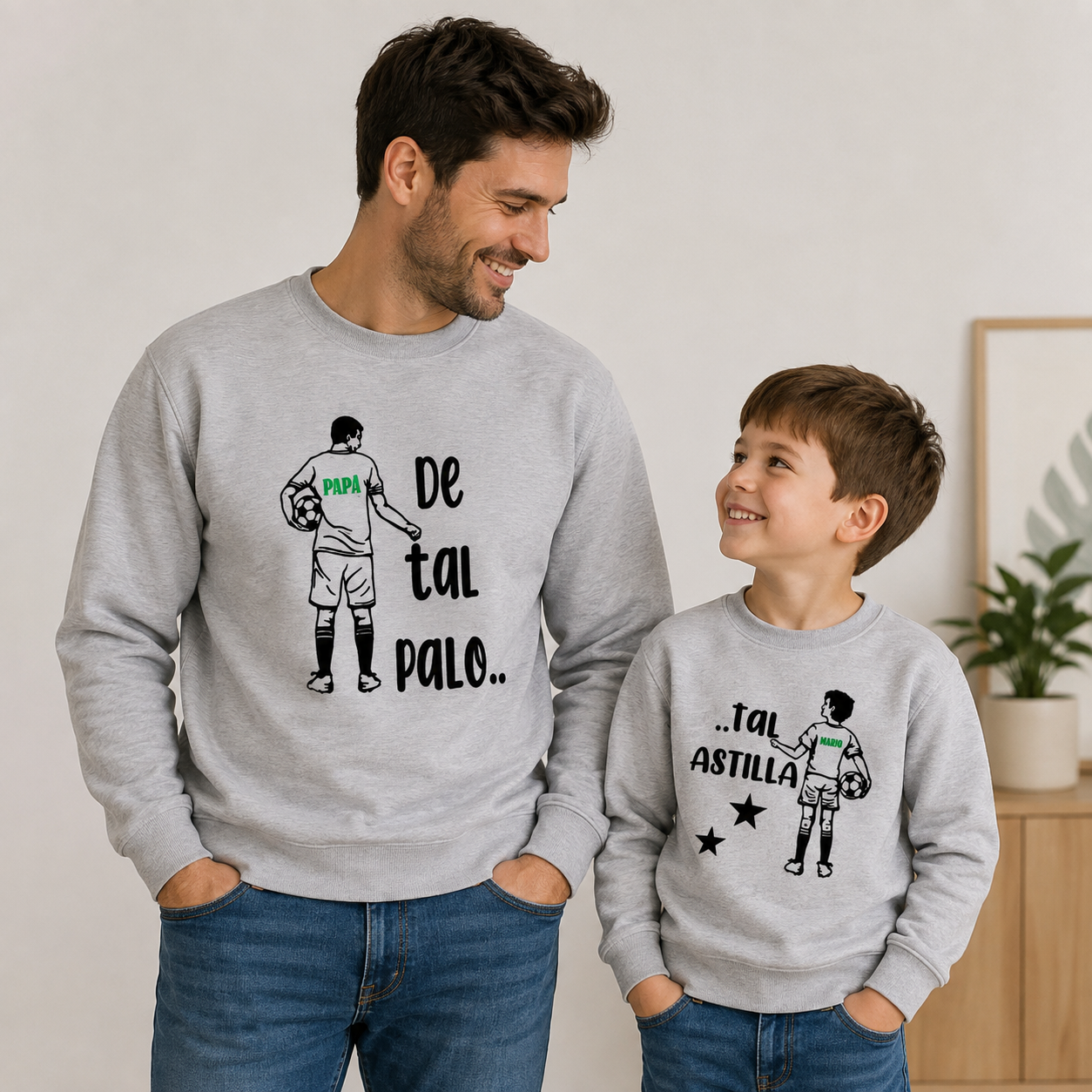 Sudadera personalizada para padre e hijo – fútbol