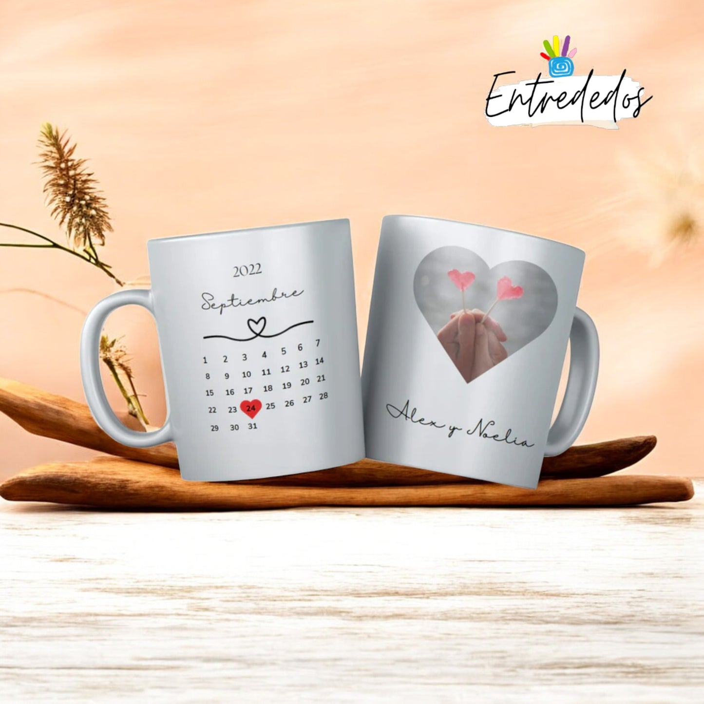 Taza especial san Valentín calendario