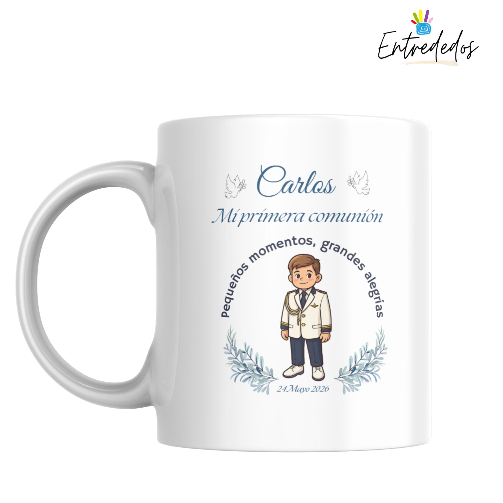 Taza personalizada niño de comunión altmirante