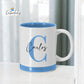 Taza Personalizada de Dos Colores – Azul o Roja