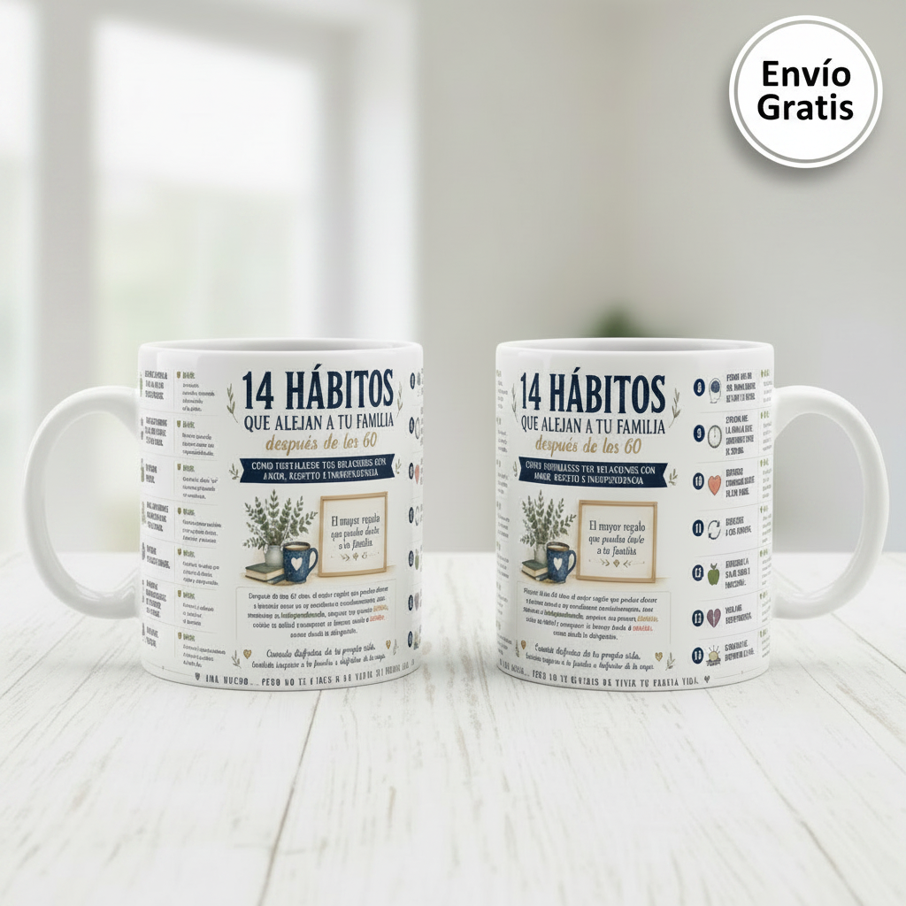 Taza 14 hábitos que alejan a tu familia después de los 60