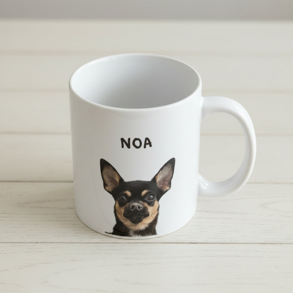 Taza personalizada con la foto de tu mascota y el Nombre
