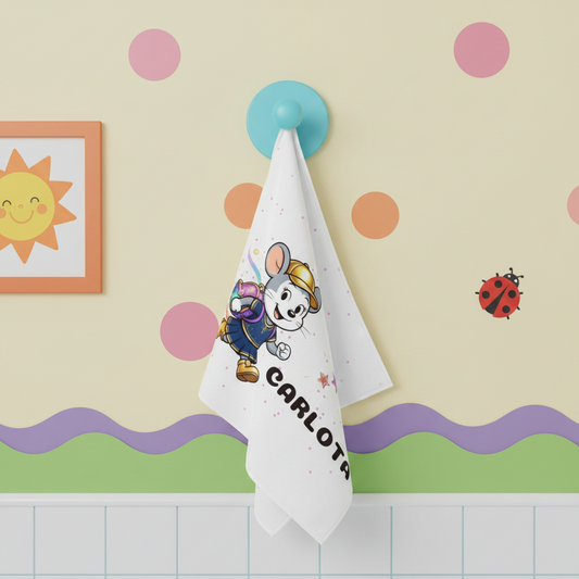 Toalla de Lavabo para el Colegio personalizada - Mikka Mágica