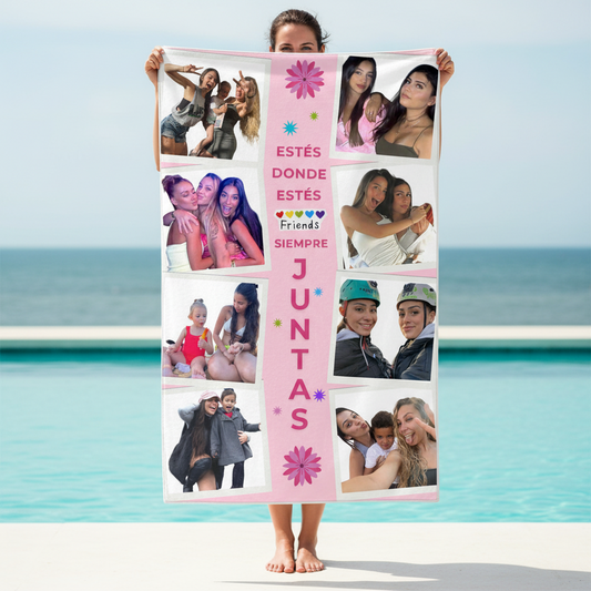 Toallas personalizadas a Full Print  CON 8 FOTOGRAFÍAS