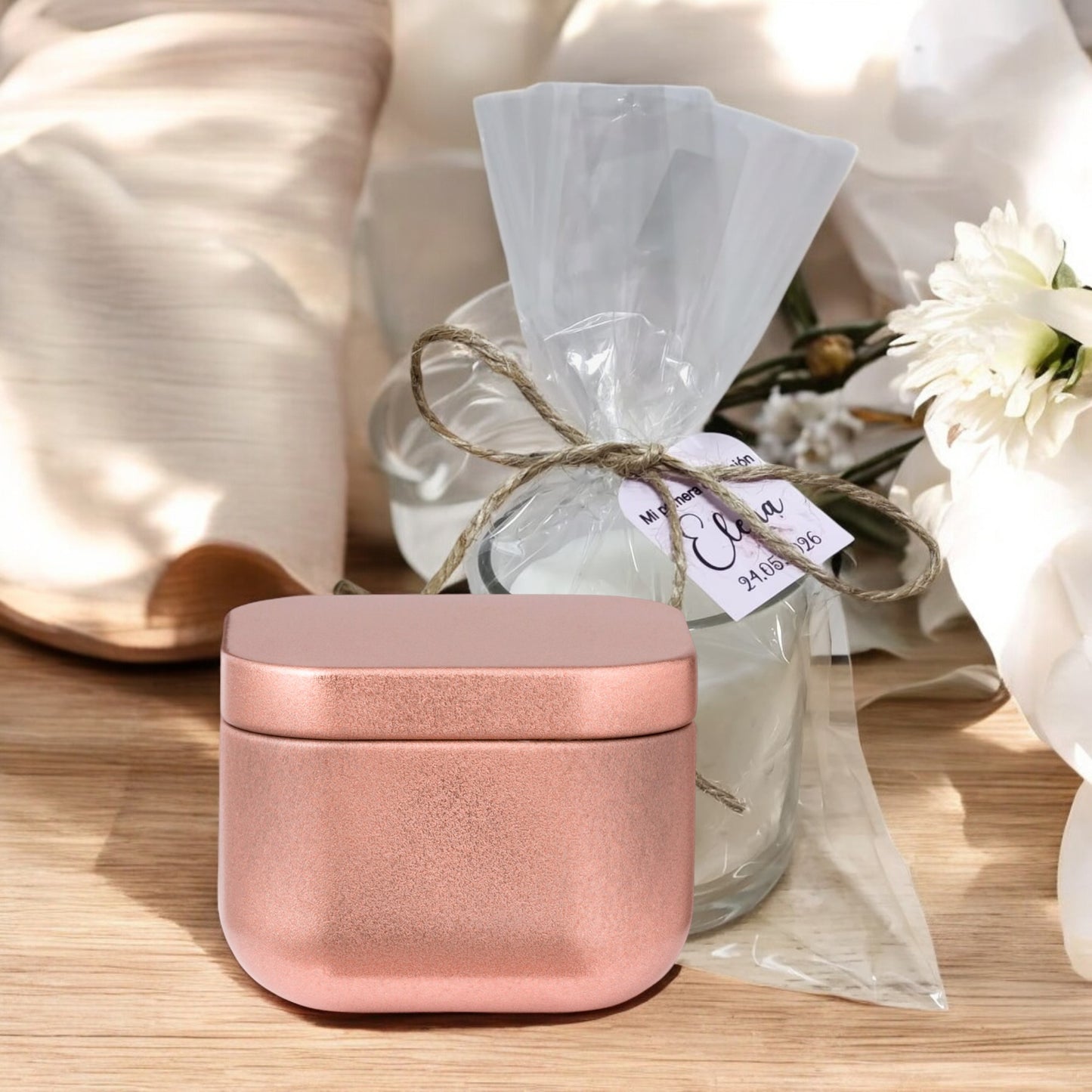 Vela Aromática en Tarro de Metal – Colores Elegantes