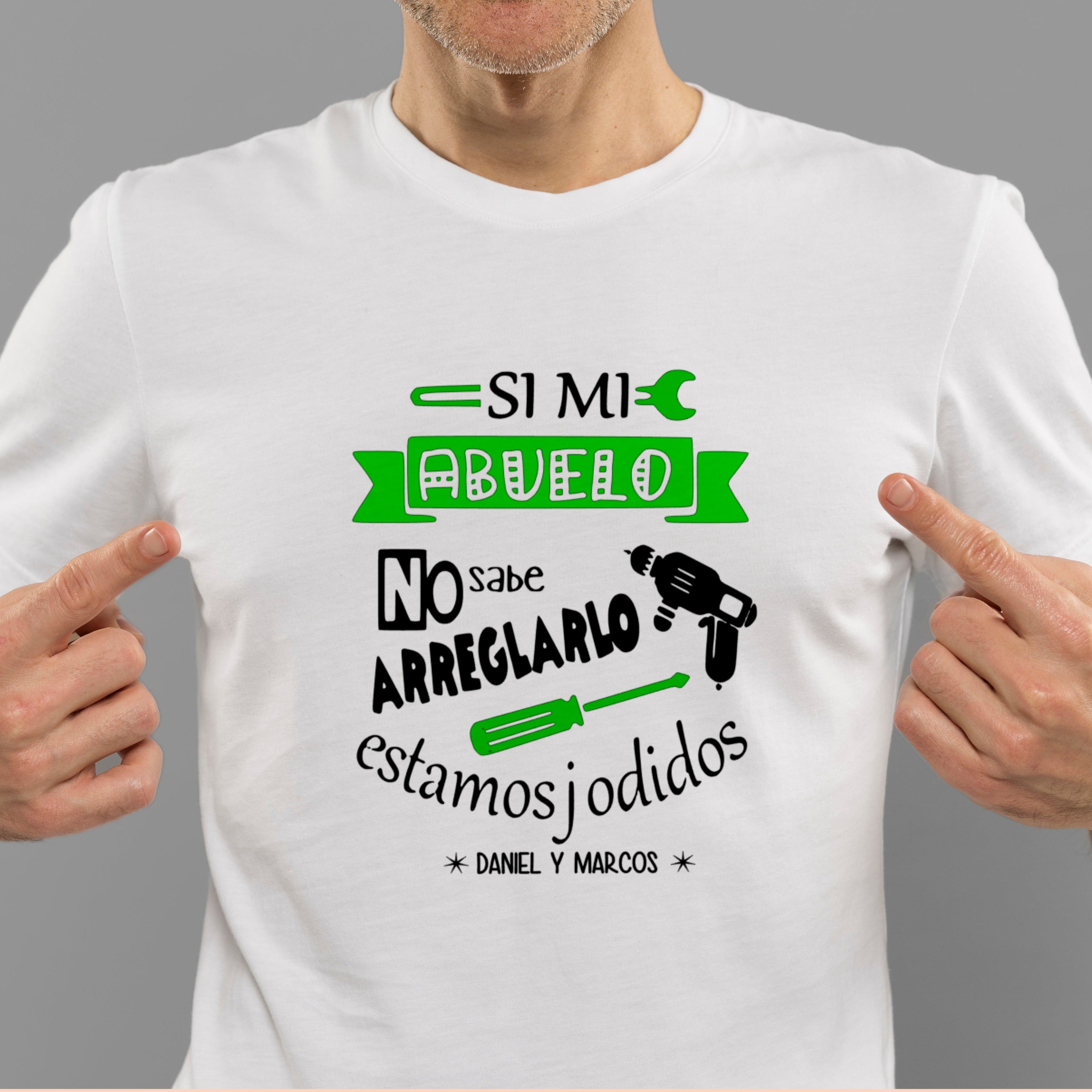 Camiseta personalizada para abuelos con frases graciosas. Entrededos