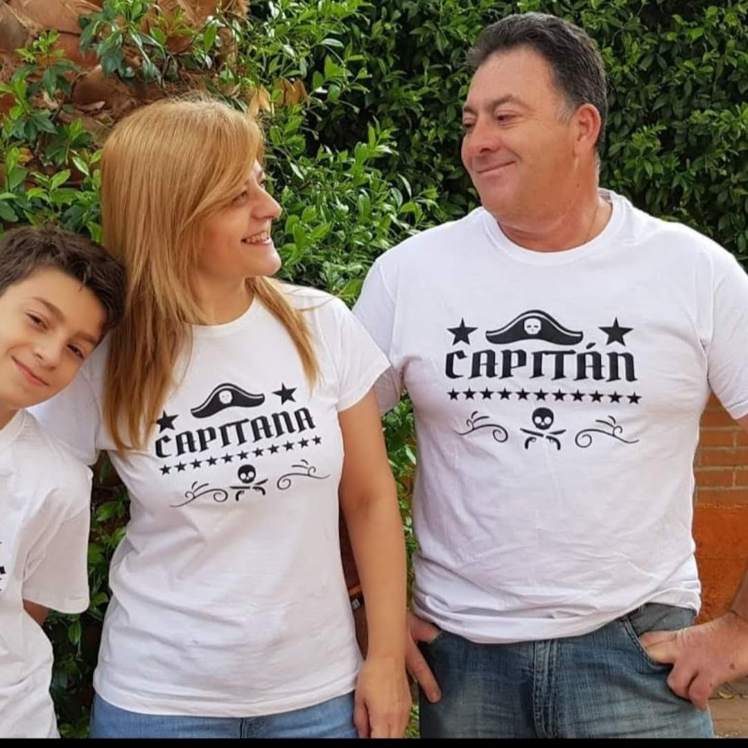 Camiseta personalizada diseño familia capitán