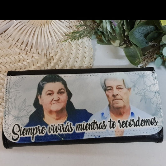 Cartera de polipiel para mujer personalizada con fotos