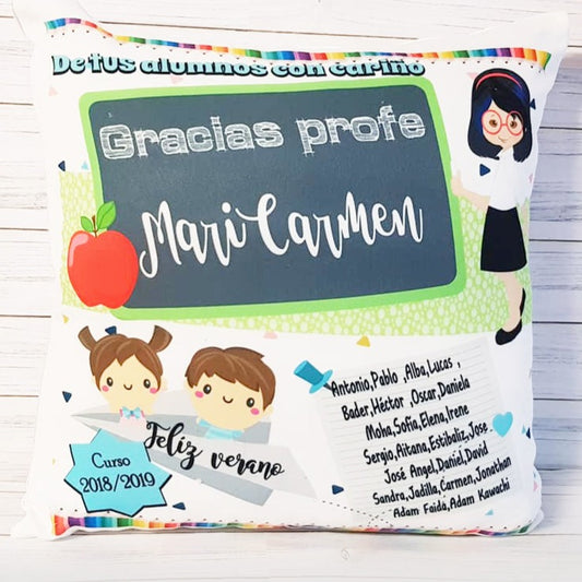 Cojín personalizado para profesora