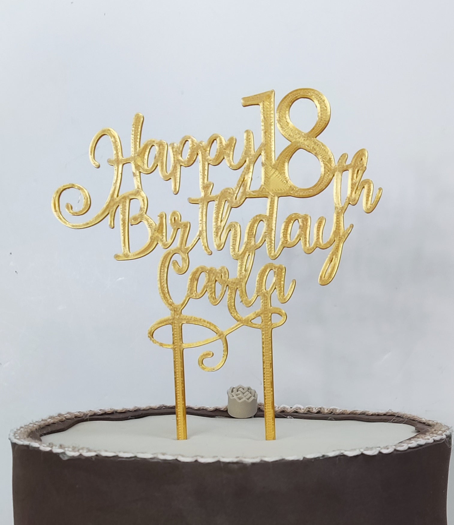 Topper tarta de cumpleaños Dorado