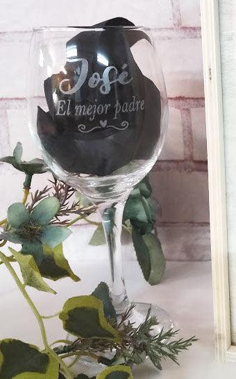 Copa de vino con mensaje personalizada, copas con mensajes orginales  regalos personalizable
